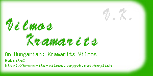 vilmos kramarits business card